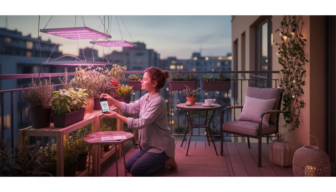 Éclairage pour balcon ombragé : leds horticoles mode d'emploi - Image de couverture